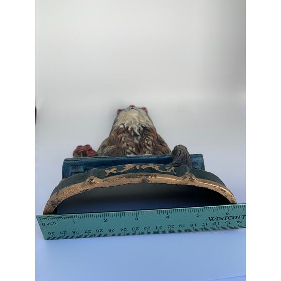 Vintage Cast Iron Doorstop Cat on a Bench - Picture 7 of 7